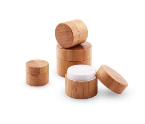 De nieuwe Kruik van de het Bamboeroom van Style50g Navulbare Lege met Plastic Binnencomsetics-Kruik