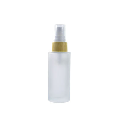 50ml berijpte Glasfles met Bamboeglb Kosmetische Container Dia 37mm* H95mmn