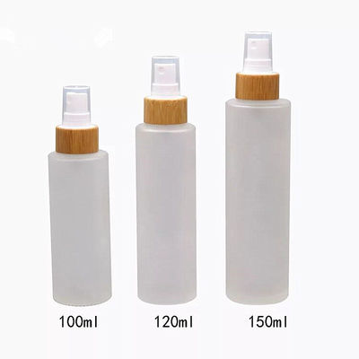 50ml berijpte Glasfles met Bamboeglb Kosmetische Container Dia 37mm* H95mmn