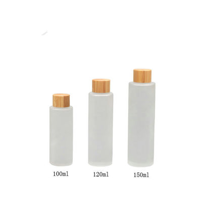 150ml berijpte Glasfles met van de de Containerpomp van de Bamboe Kosmetische Lotion de Zorghuid