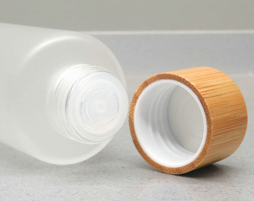150ml berijpte Glasfles met van de de Containerpomp van de Bamboe Kosmetische Lotion de Zorghuid