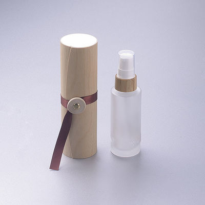 50ml berijpte Glasfles met Bamboeglb Kosmetische Container Dia 37mm* H95mmn