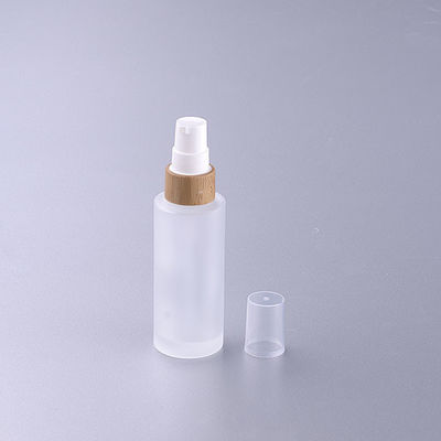 50ml berijpte Glasfles met Bamboeglb Kosmetische Container Dia 37mm* H95mmn