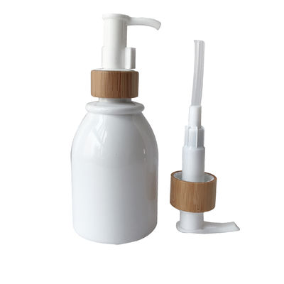 250ml berijpte Amber Cosmetic-HUISDIERENfles met Bamboepomp