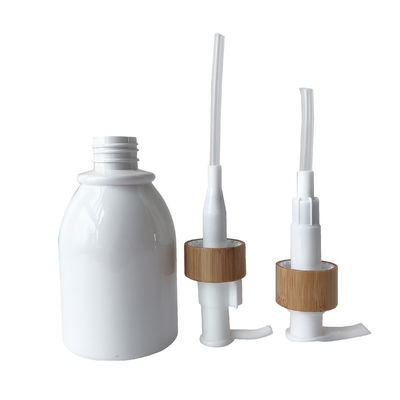 250ml berijpte Amber Cosmetic-HUISDIERENfles met Bamboepomp