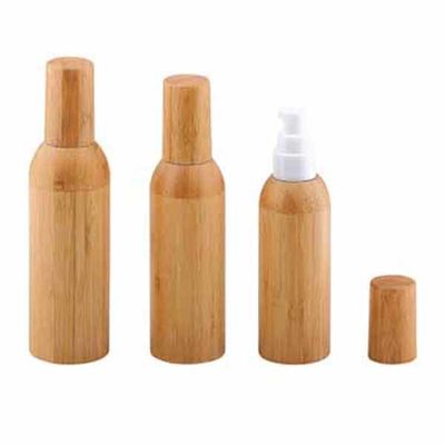 50ml berijpte Glasfles met Bamboeglb Kosmetische Container Dia 37mm* H95mmn