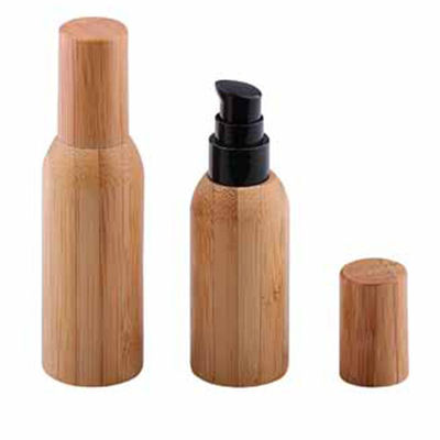 50ml berijpte Glasfles met Bamboeglb Kosmetische Container Dia 37mm* H95mmn
