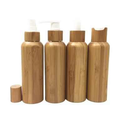 50ml berijpte Glasfles met Bamboeglb Kosmetische Container Dia 37mm* H95mmn