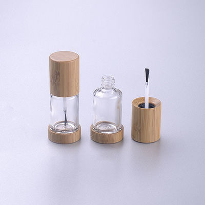 de lege het poetsmiddelfles 15ml van het spijkerglas met borstelbamboe houten GLB maakt omhoog
