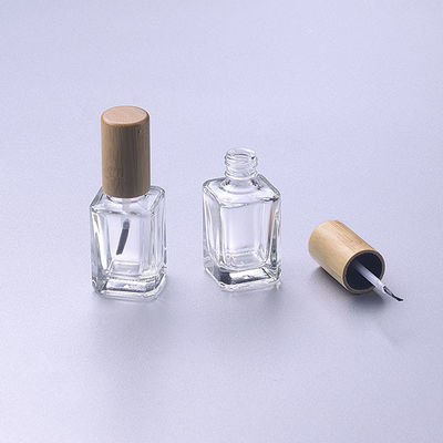 de lege het poetsmiddelfles 15ml van het spijkerglas met borstelbamboe houten GLB maakt omhoog