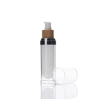 100ml van de de flessen de kosmetische milieuvriendelijke Lotion van de bamboepomp Room zonder lucht Cotainer