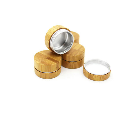 10gs het lege Ronde Kosmetische Verpakkende Bamboe maakt omhoog tot Oogschaduw Binnenaluminium