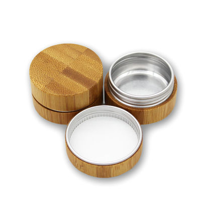 10gs het lege Ronde Kosmetische Verpakkende Bamboe maakt omhoog tot Oogschaduw Binnenaluminium