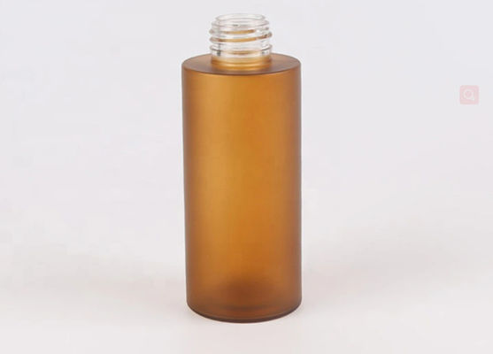 Amber Frosted Shampoo Glass Bottle 100ml 150ml 200ml met de Pomp van de Bamboelotion
