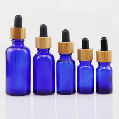 100ml de Kosmetische Fles van het etherische olieglas met Bruine de Zorghuid van het Bamboedruppelbuisje