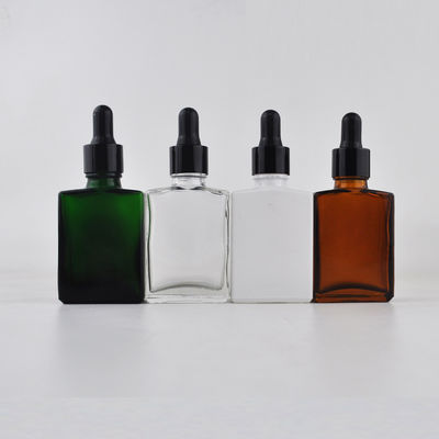 Het Druppelbuisjefles van het rechthoek Kosmetische 30ml Glas met Bamboe GLB voor Etherische olie