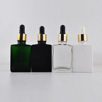 Het Druppelbuisjefles van het rechthoek Kosmetische 30ml Glas met Bamboe GLB voor Etherische olie