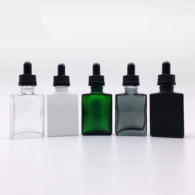 Het Druppelbuisjefles van het rechthoek Kosmetische 30ml Glas met Bamboe GLB voor Etherische olie