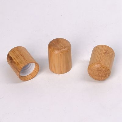 Lege Kosmetische Bruin van de etherische oliefles met 18mm Bamboe Houten Schroefdeksel
