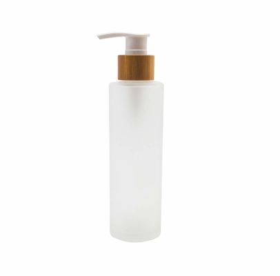 120ml berijpte Glasfles met van de de Containerpomp van de Bamboe Kosmetische Lotion de Zorghuid