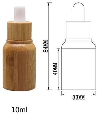 De Fles van de glasetherische olie met Zorg de Veilig voor kinderen van de de Luxehuid van het Bamboedruppelbuisje