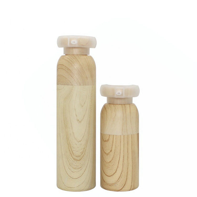 Van het de flessenbamboe van de nieuw product de plastic kosmetische pomp fles zonder lucht 15ml 30ml 40ml 50ml